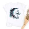 Watercolor Ballerina Print Shirt Bag Baller Dancer Outfit T-shirt Women Summer Clothes Tops Girls Short Sleeve Tee Female Shirts