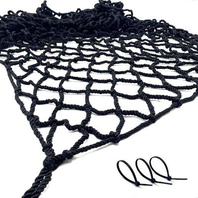 Sac Taske Fall Prevention Safety Net for Children, Stairs, Fence, Handrail, Anti-Pet and Anti-Bird Netting (Black, 1m X 2m)