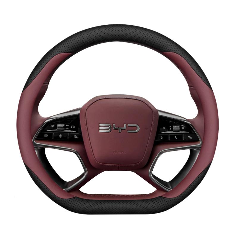 Leather Car Steering Wheel Cover for BYD Dolphin Mini 2024 2025 2026 Accessories