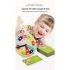 Wooden Clock Model Teaching Aid Learning Clocks with Cards Kindergartner Toy for Game Interaction Time Cogn