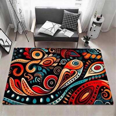 Art A Tattoo Floor Mat Eco Flannel Doormat Non Slip Odorless Indoor Floor Rug Soft Short Plush Home Mat
