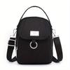 Borsa a tracolla con cerniera tinta unita, Portamonete versatile, Borsa a spalla da donna per lo shopping