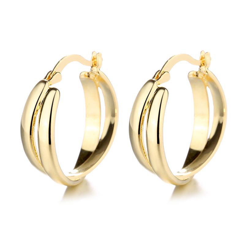 Elegant French Zircon Earrings for Women, Trendy Geometric Ear Cuffs, Light Luxury Jewelry, European-American Style