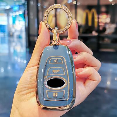 Plating Tpu Car Key Case Cover For Subaru Brz Xv Forester Legacy Outback Remote Protect Shell Holder Keychain Accessories