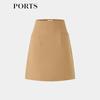 PORTS Women's Camel Wool Blend Midi Skirt