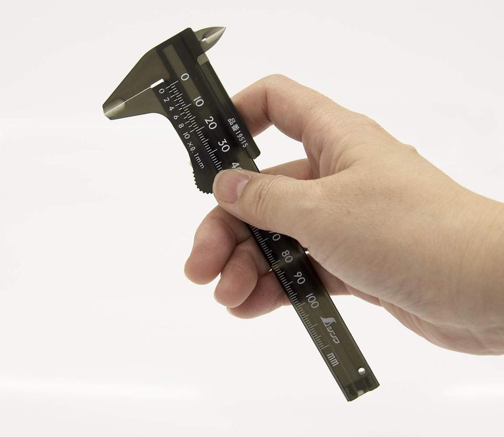 Shinwa Sokutei Plastic 19515 Caliper, Pocket, 100mm,