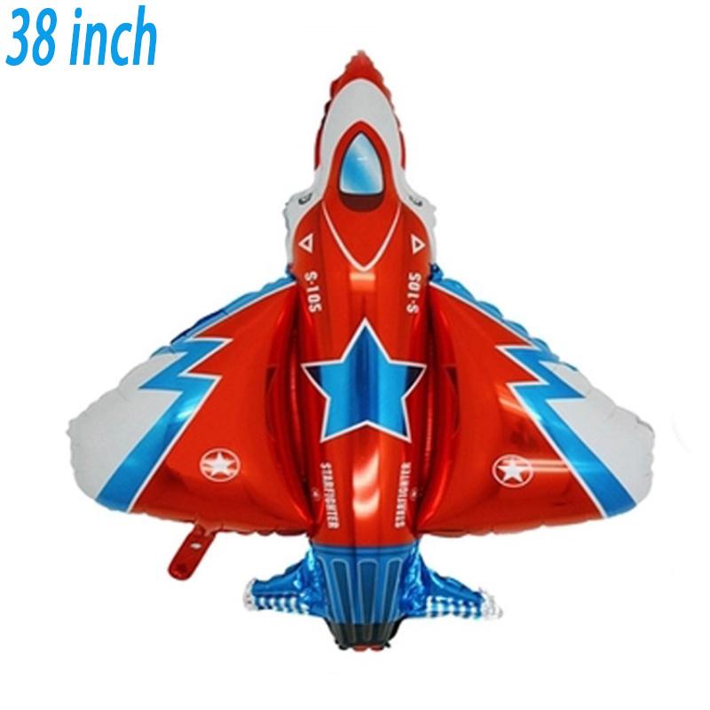 

Огромный воздушный шар из алюминиевой фольги в виде истребителя подойдет для детских праздников и украшения вечеринок пилотов. 1pcs