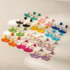 Dopamine Colored Leaves Hand-Woven Raffia Earrings Women'S Vacation Wind Sweet Temperament Unique Earrings Earrings