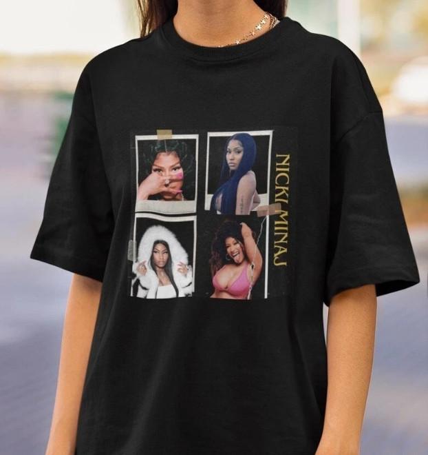 Nicki Minaj Tee T-Shirt Gift For T-Shirt 90s Vintage Bootleg Unisex Rap T-Shirt L