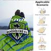 Custom Name Sounders FC Crest Blanket Lightweight Ideal Bedding Blanket Perfect for Travel, Camping, Living Rooms, Sofas, Christmas Gift
