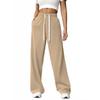 Pantaloni Larghi Casual da Donna con Vita Elastica e Coulisse