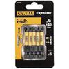 Embouts de vissage - dewalt - t40 extreme impact - 50 mm - lot de 5 - acier argenté