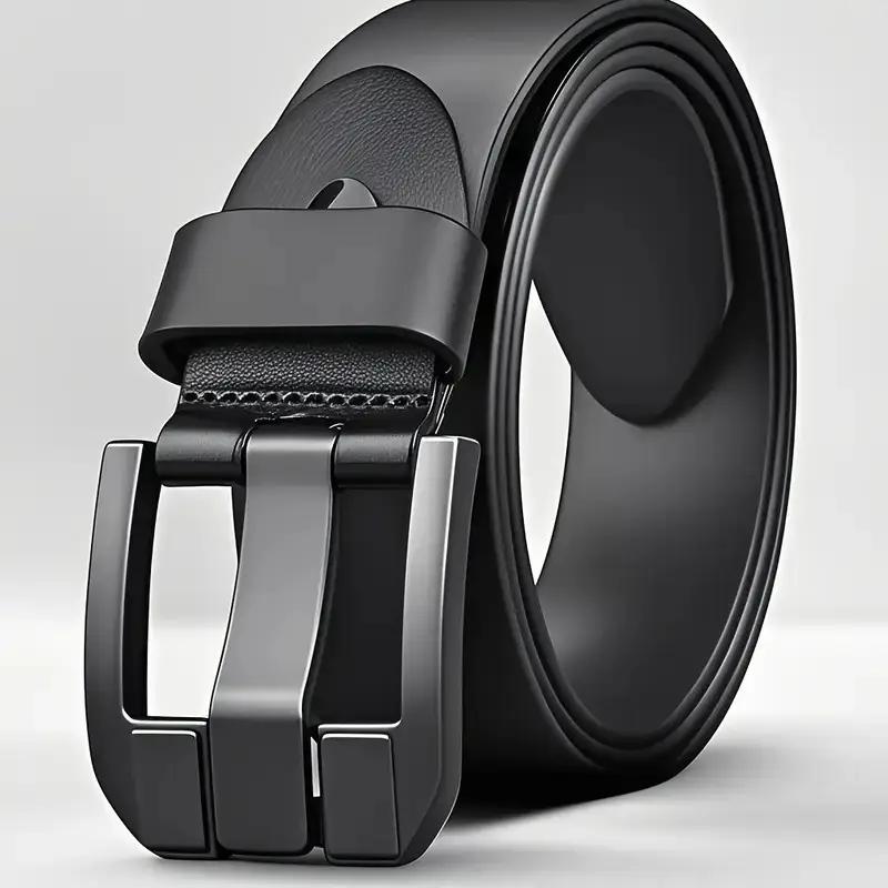 Ceinture en Cuir Véritable pour Homme avec Boucle en Alliage - Robuste, Résistante à la Sueur, Ceinture pour Grande Taille - Fermeture Durable à Boucle Métallique - Accessoire pour Homme