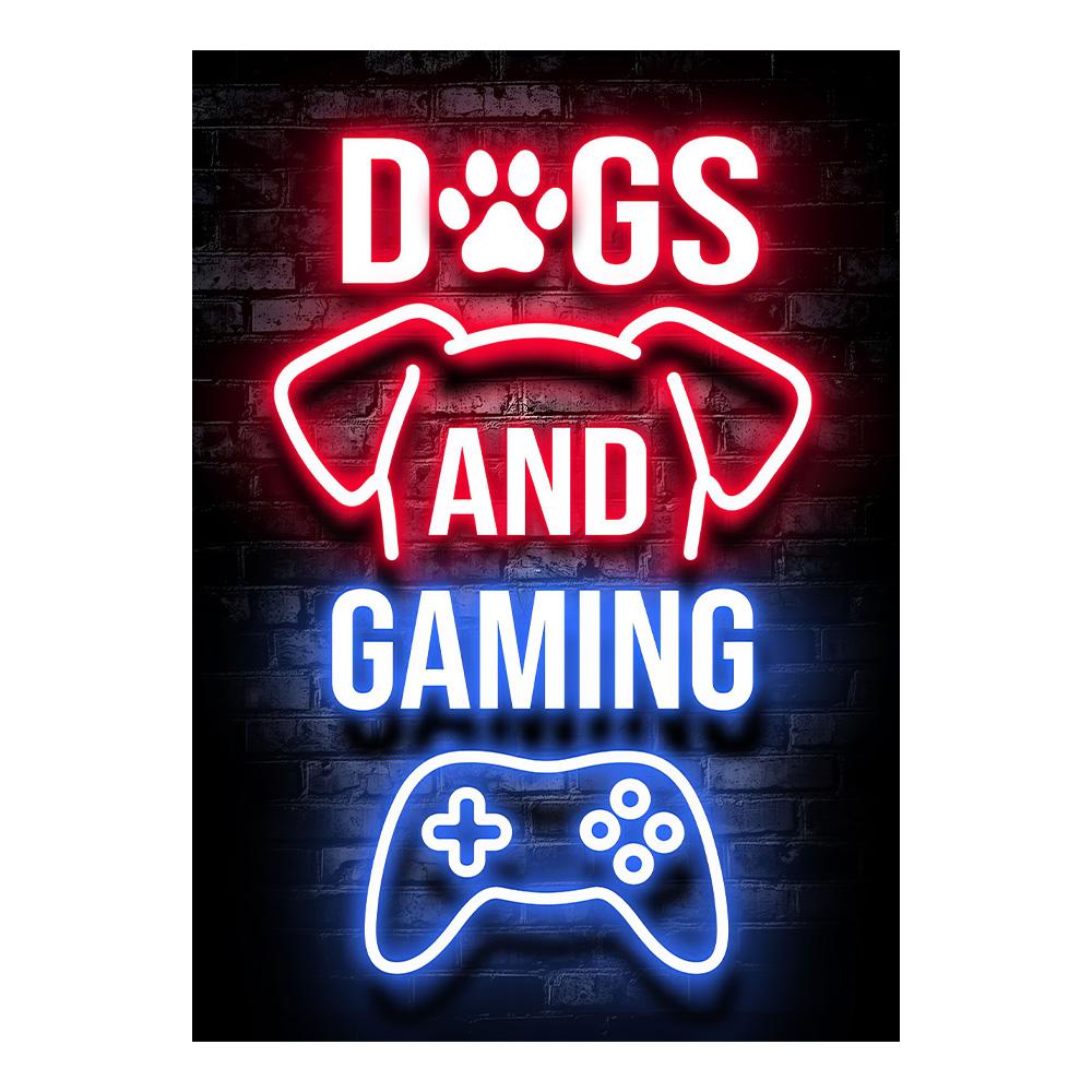 Neon Gaming Gamer Wandkunst Poster Drucke Gamer Leinwandmalerei Leinwandbild für Kinder Jungenzimmer Dekoration Spielzimmer Cuadros