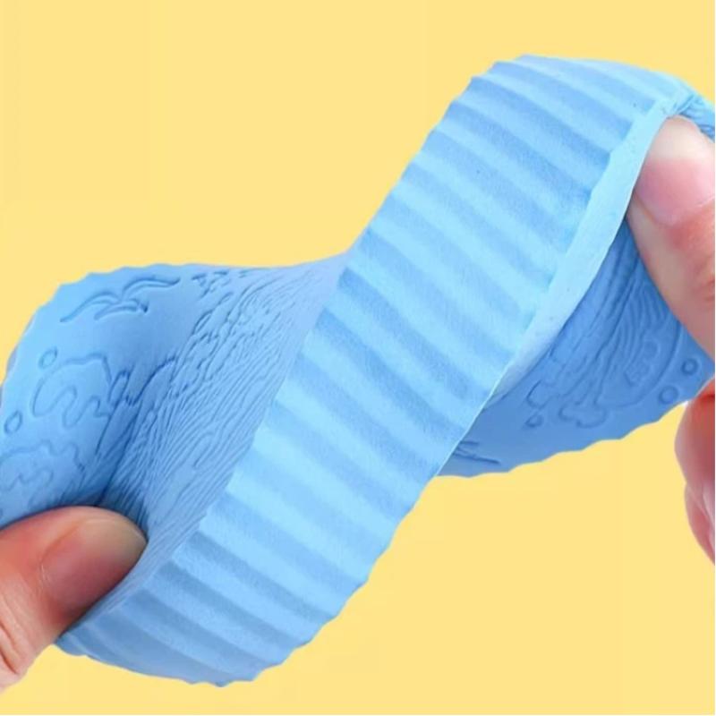 1Pcs 3D Magic Baby Bath Sponge Soft Exfoliating Body Massager Gentle Dead Skin Remover for Kids Daily Shower Bath Use