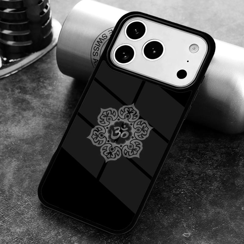 Floral Om Yoga Hindu Aum om yaga Phone Case for iPhone 17 16 15 Pro Max Air 14 13 12 11 Plus Shockproof Cover