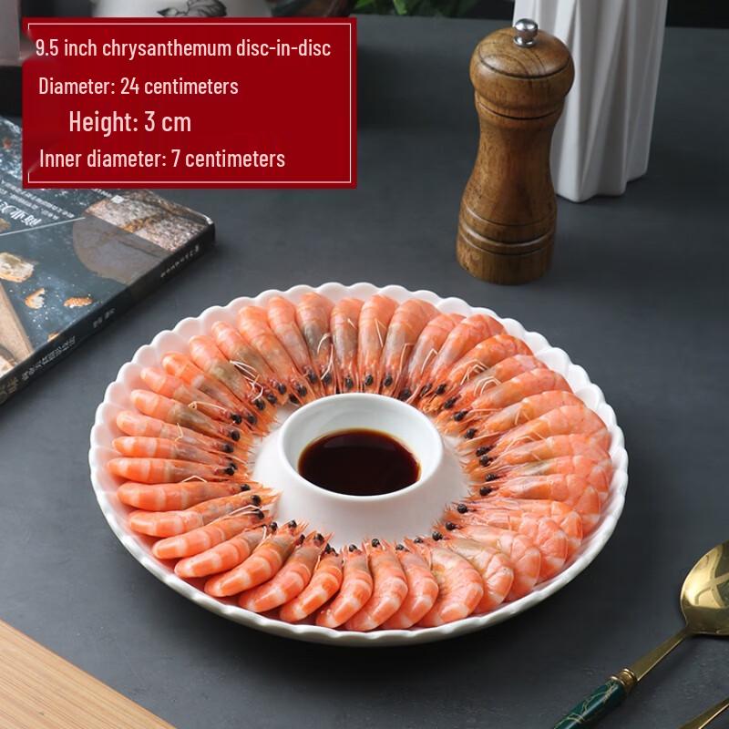 SMVP Kreativa Keramiska Middagstallrikar med Såsskålar