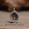Tibetan Silver Zhajiram Gawu Box Pendant: Yellow Wealth God, DIY Handmade Jewelry Accessory