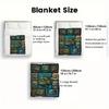 Aquatic Fish Art 2D Flat Pattern Flannel Blanket, High Quality All Seasons, Home Decor, Warmth and Comfort, Perfect for Christmas Gifts.