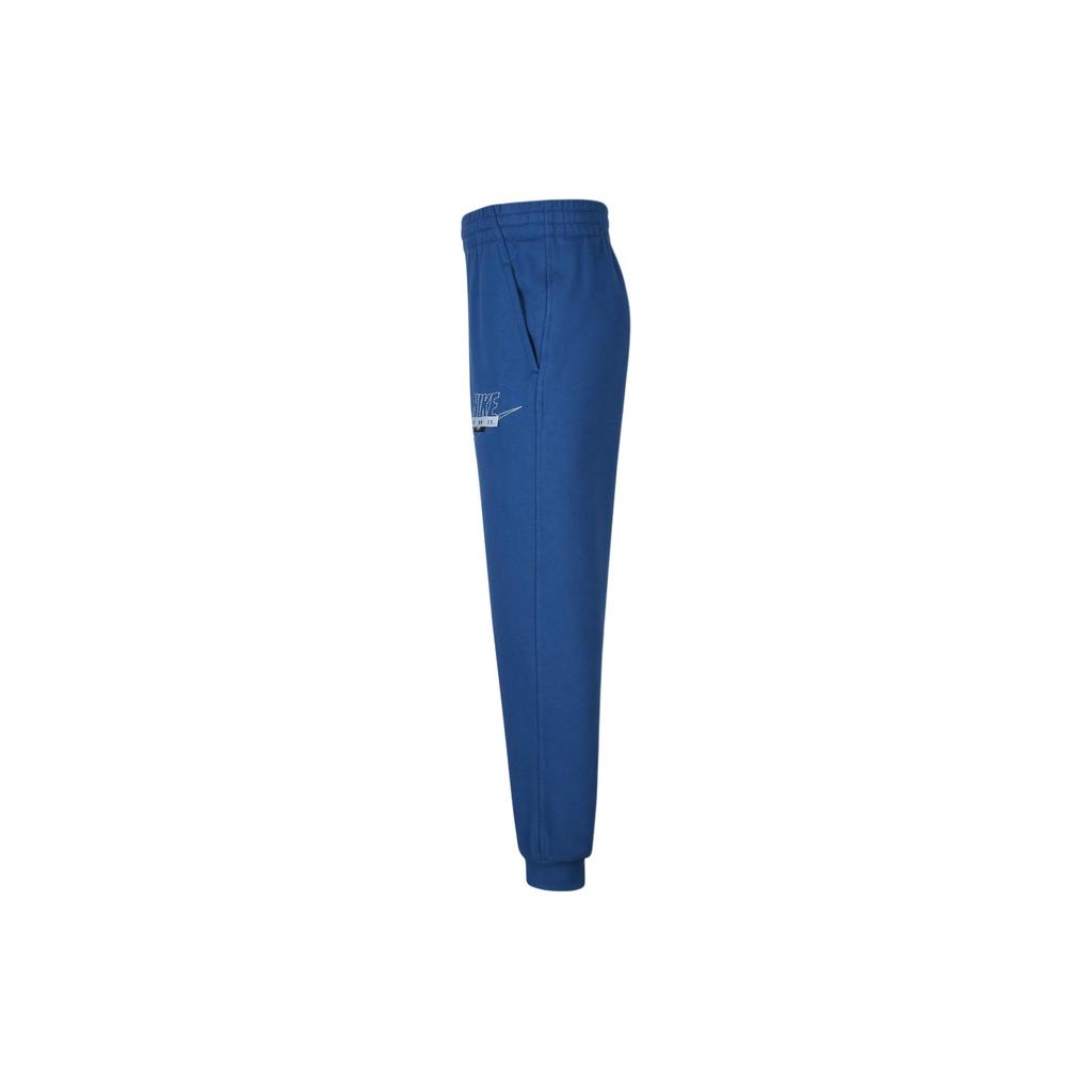 Nike Knitted Sports Pants With Letter Logo Kids Bottoms Blue FN9103-476