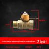 Thickened Double Male Thread Gas Valve for Natural Gas, 4-Point