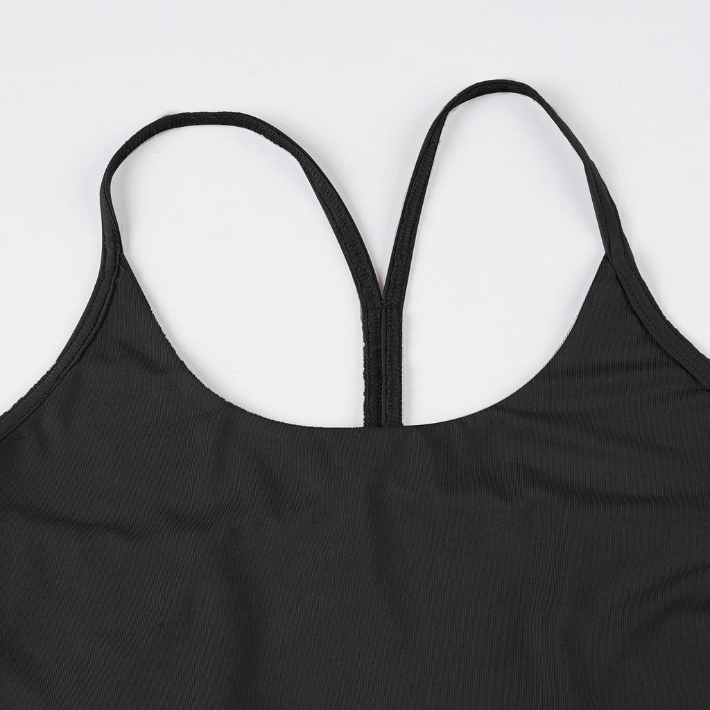 European & American Sexy Backless Slim Bodysuit - Women's Pure Color Vest Top