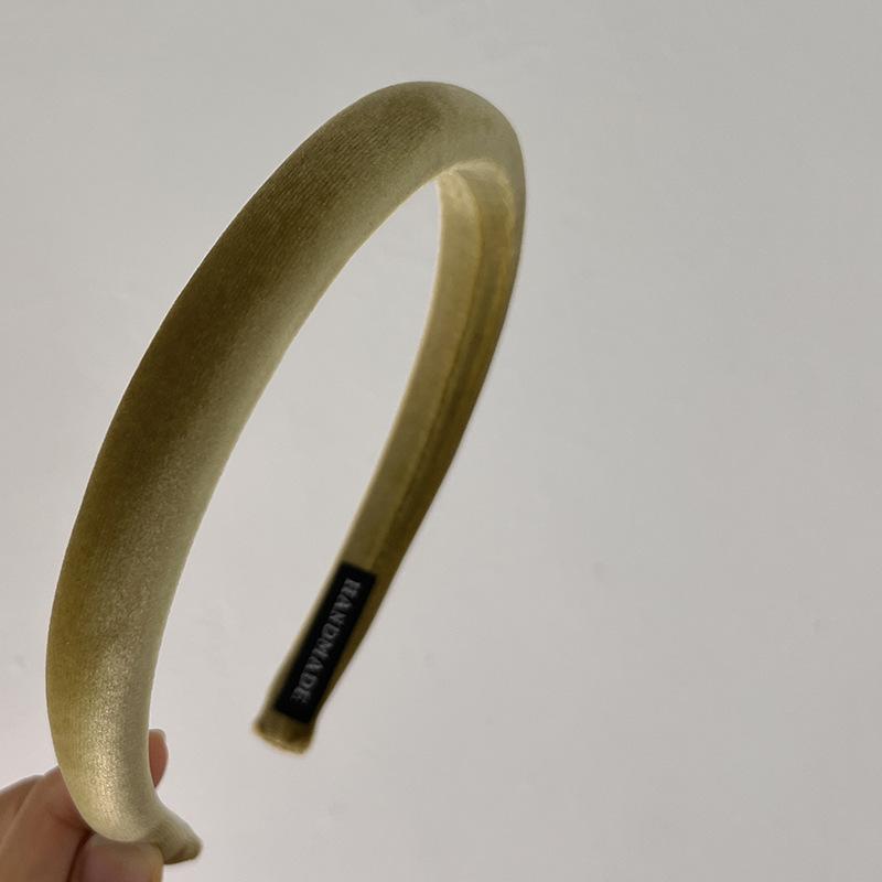 1.5cm Width High grade velvet Hair Bands headband retro slim edge hair clip new autumn outerwear style solid color Hair Hoops