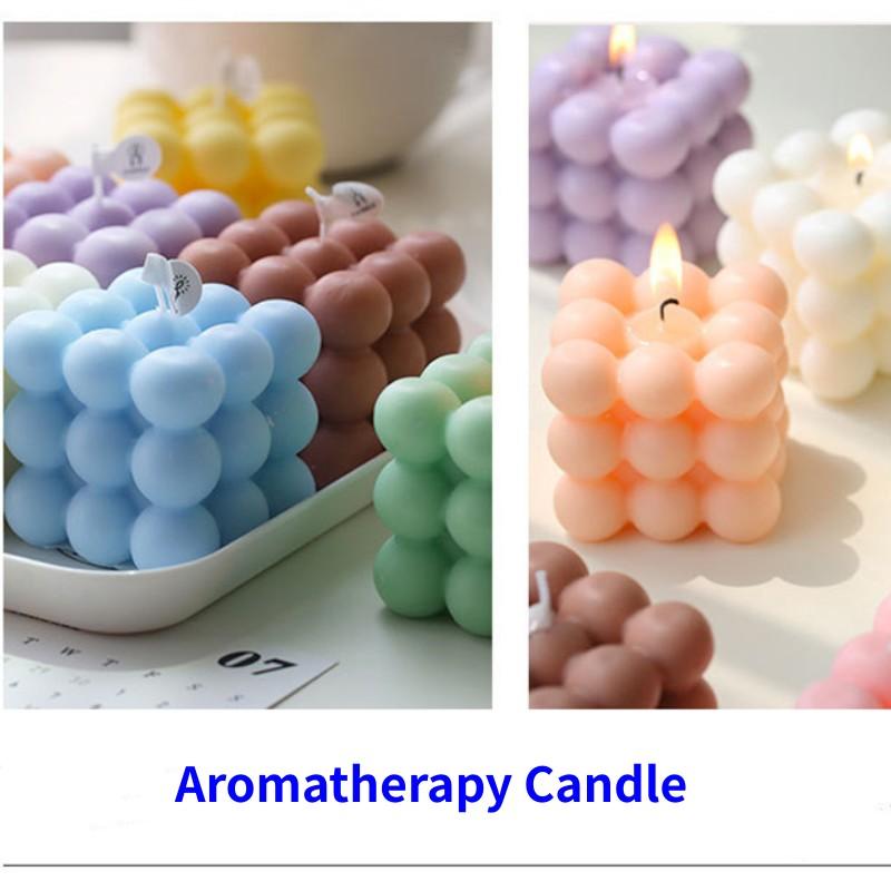 Rubik's Cube Aromatherapy Candle Mould Magic Cube Mousse Cake Mold 3D Cube Baking Mousse Silicone Cake Mold Candle Making