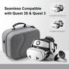 Große Tragetasche für Meta Quest 3/Quest 3S/ BOBOVR S3 Pro/Kiwi Design Akku-Kopfband und andere Zubehörteile Aufbewahrungskoffer