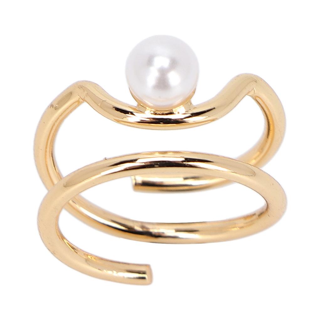 Pearl Finger Nail Knuckle Rings Stylish and Simple Copper Fingertip Jewelry for Women Girls