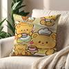 cartoon cute Butterbear cushion cover For Pillow Printing Sofa Decoration Home Car Room Coffee Shop Office Nordic Simplicity