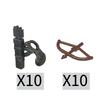 MOC Medieval Building Blocks Character Parts Model Toy Castle Knight Soldier Sword Bow Armor Shield Spear Piercing Parts Bricks