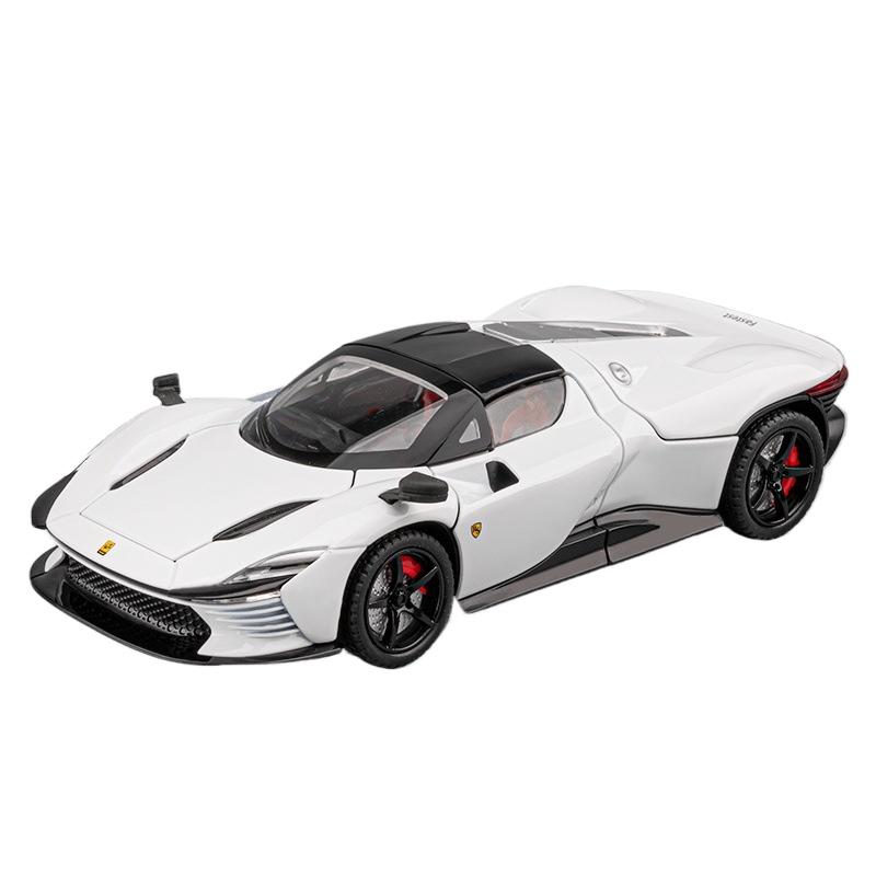 

1/22 Ferrari SP3 Daytona Сплав Спортивный Автомобиль Модель Литье под Давлением Металл Гонночные Транспортные Средства Модель Автомобиля Симуляция Звук Свет Коллекция Детская Игрушка Подарок белый