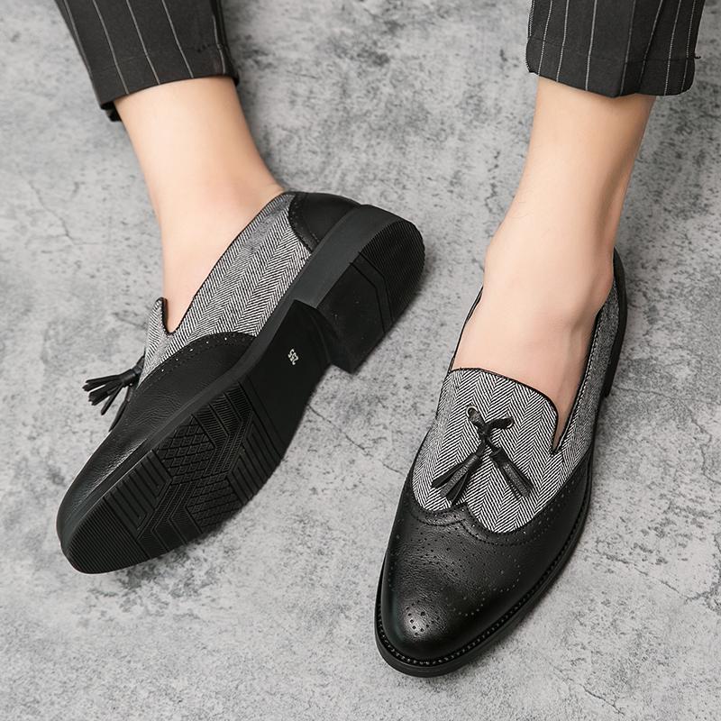 Fashion Casual men's loafers Classic and fashion British design styles Party Nightclub Comfortable adult flat bottomed leather shoes
