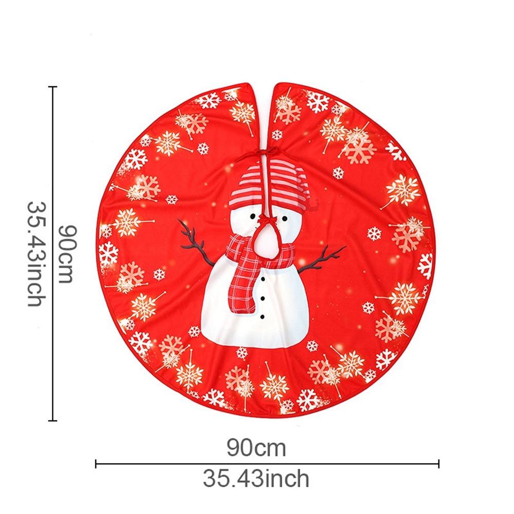 Party Decor Christmas Tree Skirt Merry Christmas Happy New Year Outdoor Blanket Snowman Santa Elk Home Supplies Xmas Floor Cover