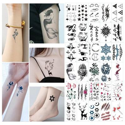 Tatuaje de moda de verano de la revista All Life, adhesivo semipermanente de henna, 30 tipos, henna B, 1 juego
