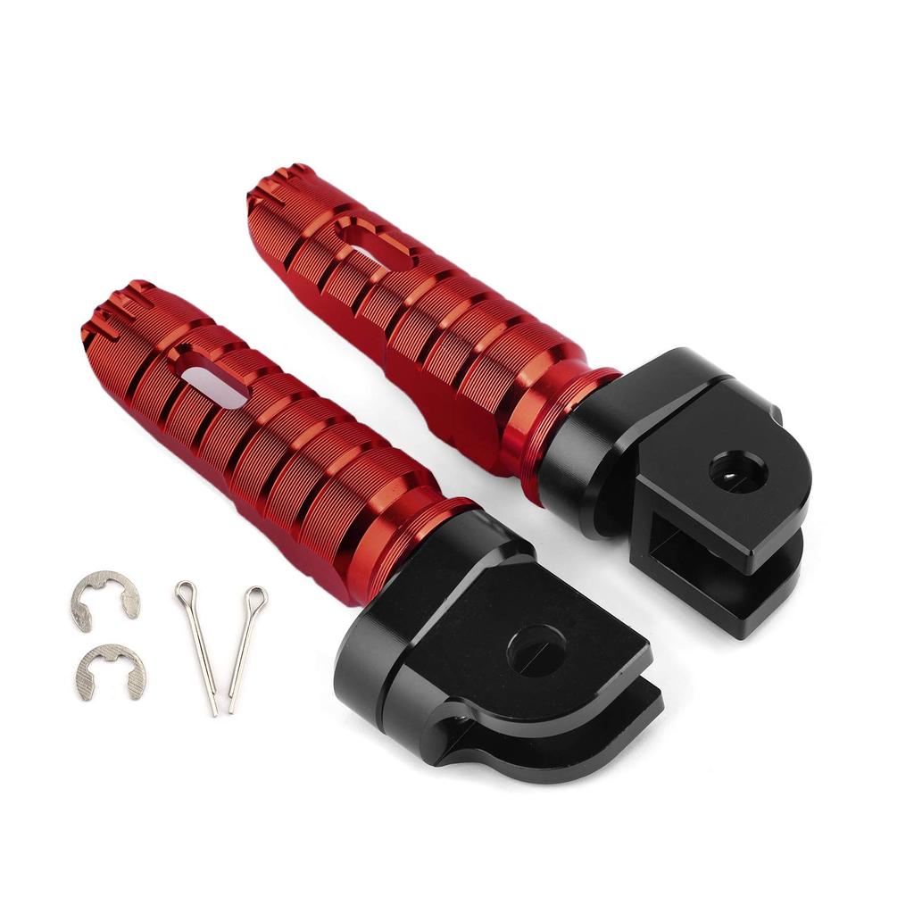 Artudatech Front Footrest Foot Pegs for Honda CB125R CBR250RR CBR1000RR CB600F CB1100/RS/SX Motorcycle Red