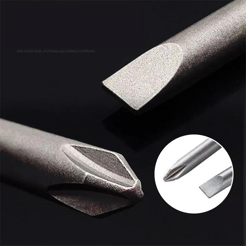 Schraubendreher-Set Stark magnetische Chargenkopf Stahl Schlitz Kreuz Schraubendreher Bits Autoreparatur Nützlich Elektrowerkzeug Zubehör