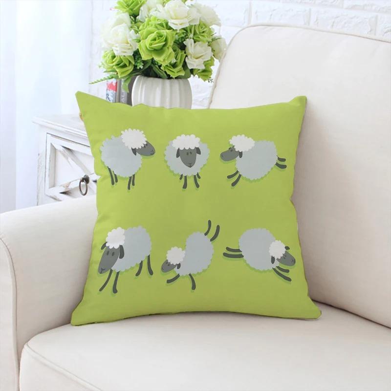 Cute Cartoon Alpaca Pillowcase Car Ornaments Office Living Room Sofa Home Pillowcase