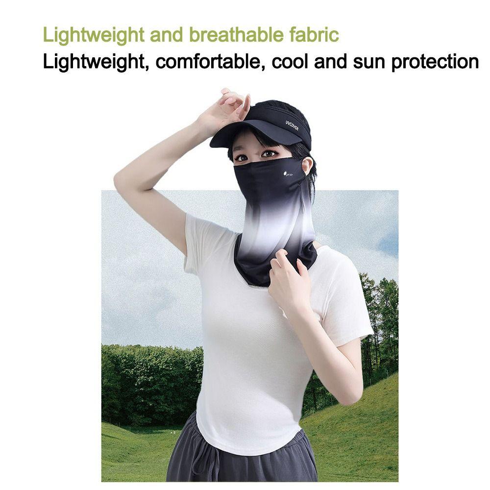 UV Protection Ice Silk Face Mask Breathable Sunscreen Face Veil Fashion Ice Silk Sleeve Outdoor