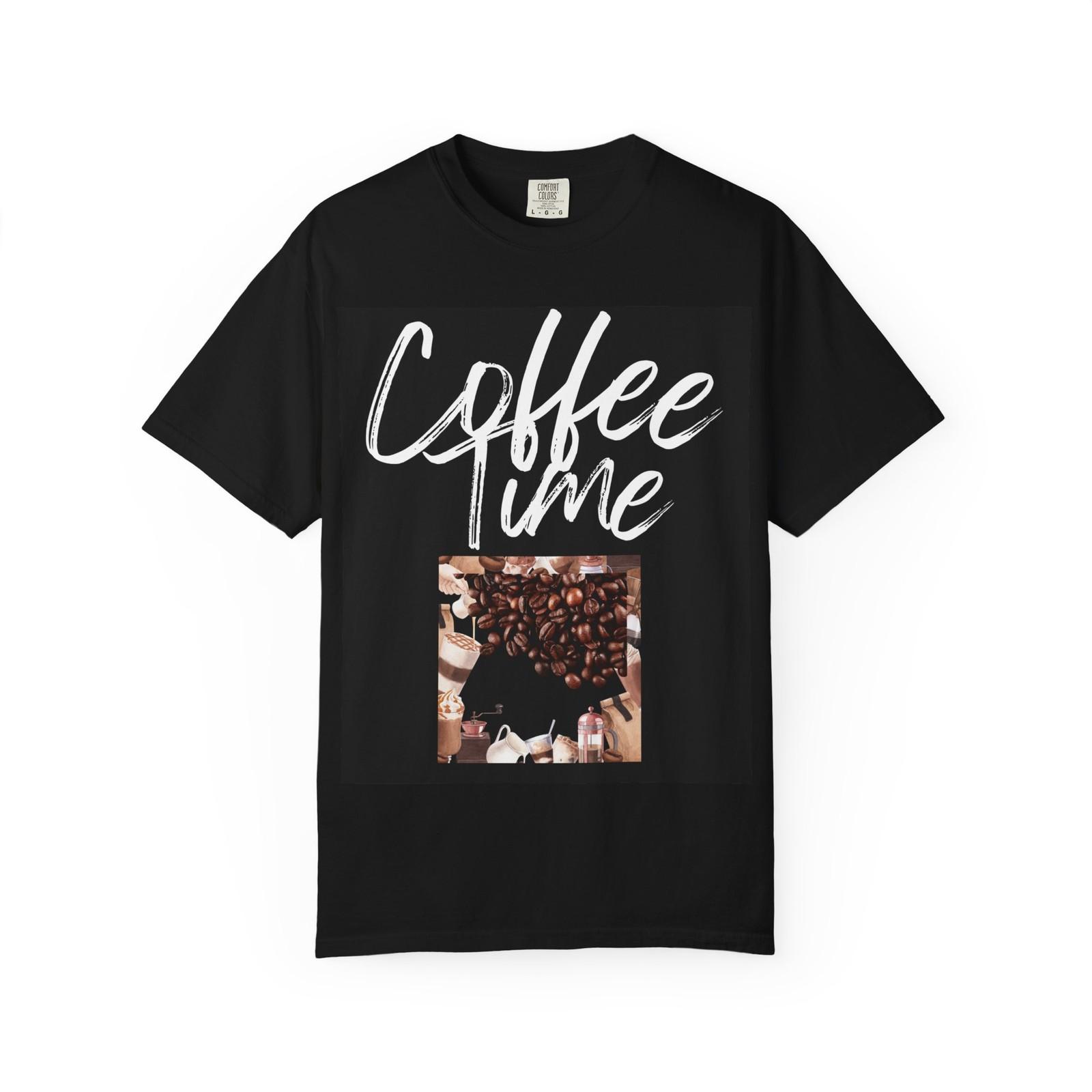 Coffee Time T-Shirt — Graphic Coffee Beans & Hands Tee for Coffee Lovers 4XL