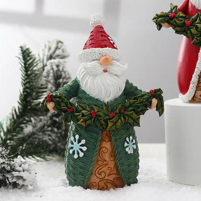 Christmas Decorations Instagram Elf Ornaments Resin Faceless Santa Table Top Garden Potted Ornaments Craft
