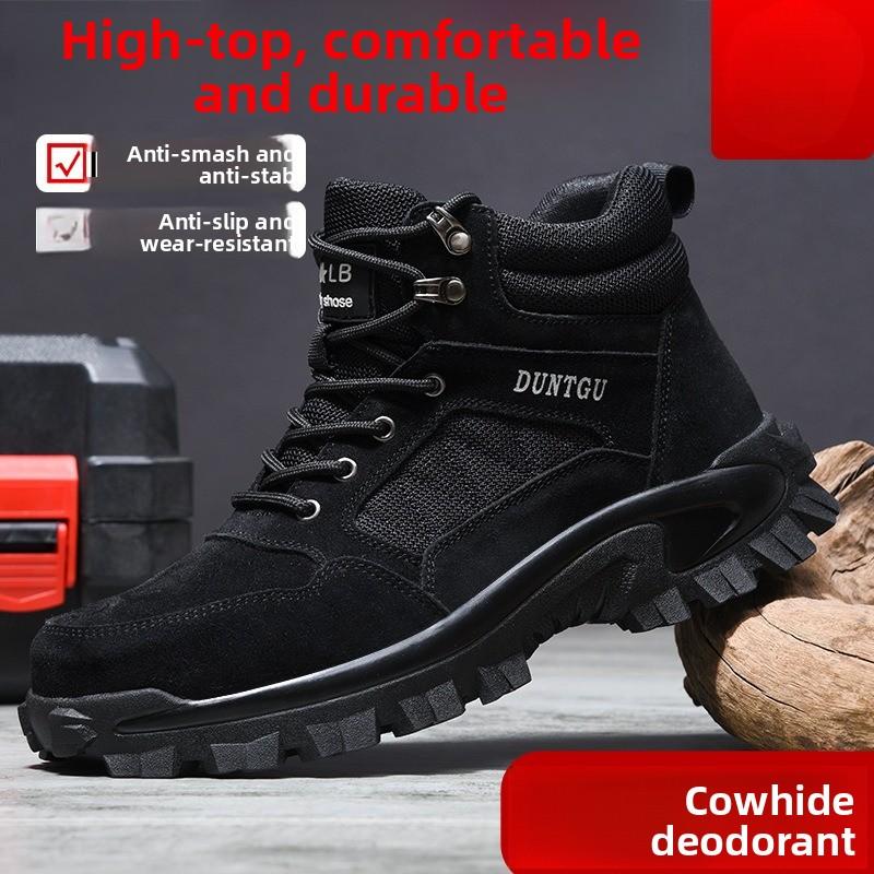 Steel Toe Safety Boots for Men Woman Winter Thickened Warm Boots Woman Sneakers Anti-smashing Work Shoes Men Protective 36-46