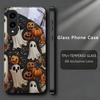 Halloween Ghost Art Black Phone Case For Samsung Galaxy S26 Ultra S25 Edge S24 FE S23 Plus S22 S21 S20 S22 S24 Glass Back Cover