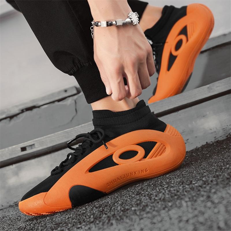 Summer Fashion Orange Sneakers for Men Women Breathable Socks Designer Shoes Men Trainers Platform Casual Sports Shoes Men 2025