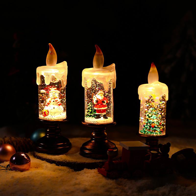 Cross-Border Christmas Candle Night Lights and Photo Prop Decorations