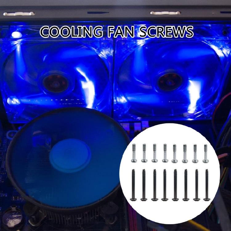 8Pcs 2/3cm PC Computer Case Cooling Fan Mount Screws Set Fan Mounting Screws Laptop Computer Screw for Water Cooling