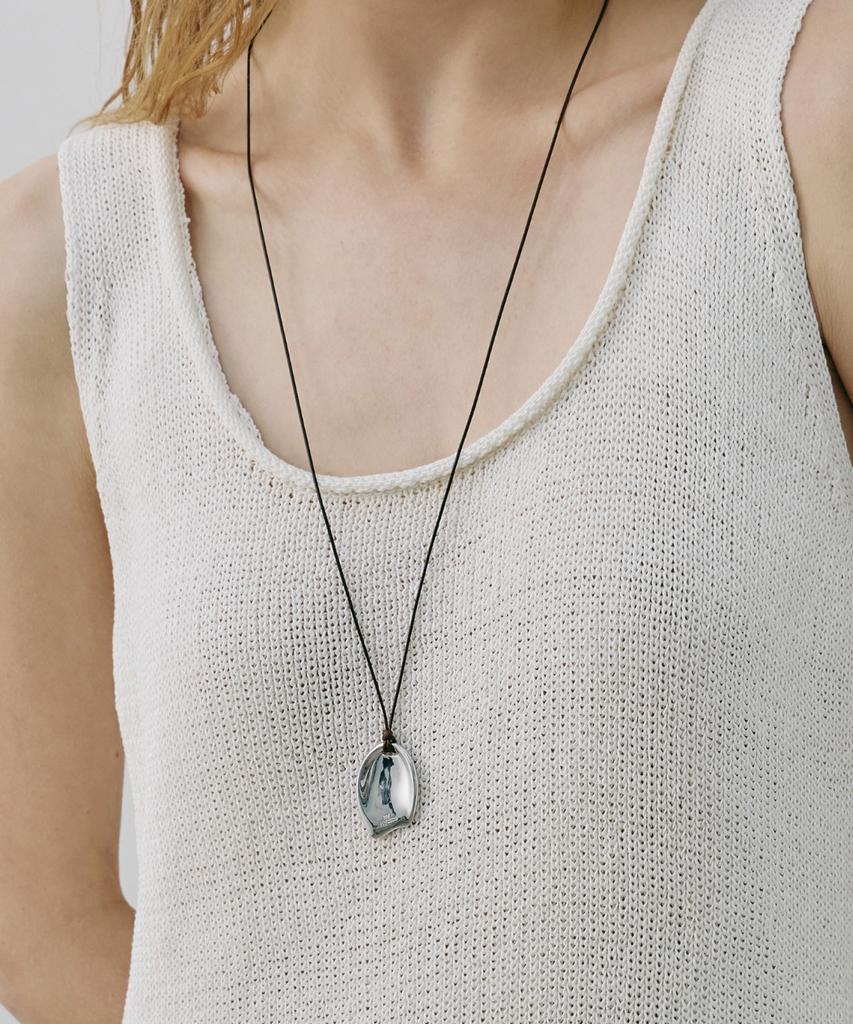 Byhyeres Paint Trace String Necklace (White) Bh7N66790Wb000