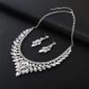 European and American Luxury Alloy Jewelry Set Bridal Banquet Dress Crystal Necklace Earrings Fashion Versatile Jewelry 2026