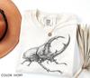 Retro Hercules Beetle Doodle Shirt Comfort Colors®, Rhinoceros Beetle Linocut Shirt, Vintage Insect Shirt, Nature Bug Shirt, Entomology Gift